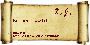 Krippel Judit névjegykártya